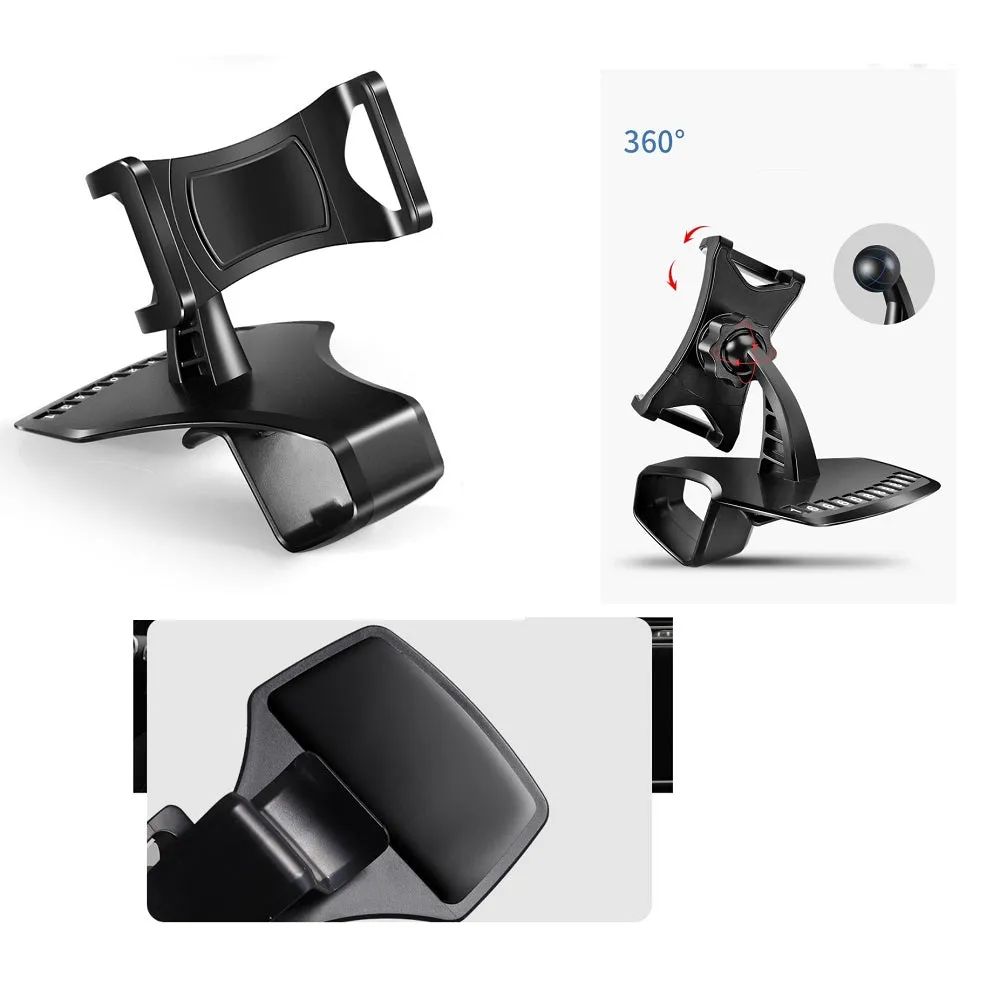3 in 1 Car GPS Smartphone Holder: Dashboard / Visor Clamp   AC Grid Clip for Wiko Sunny 3 mini (2018) - Black