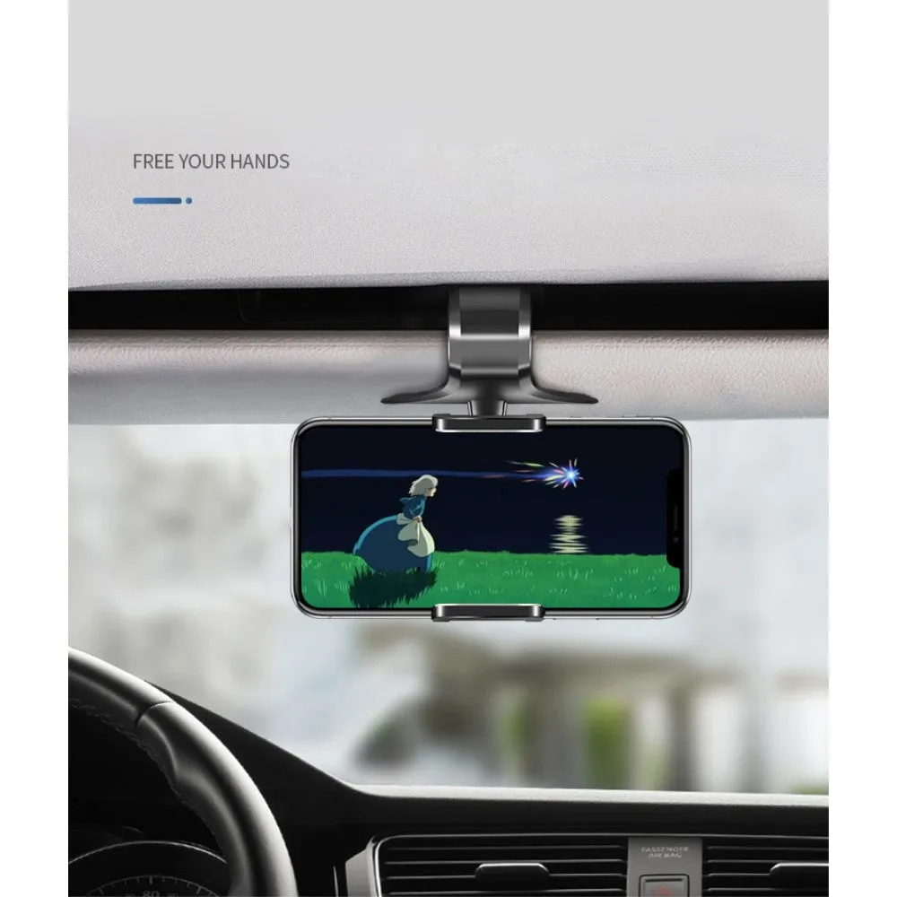 3 in 1 Car GPS Smartphone Holder: Dashboard / Visor Clamp   AC Grid Clip for Wiko Sunny 4 Plus (2019) - Black