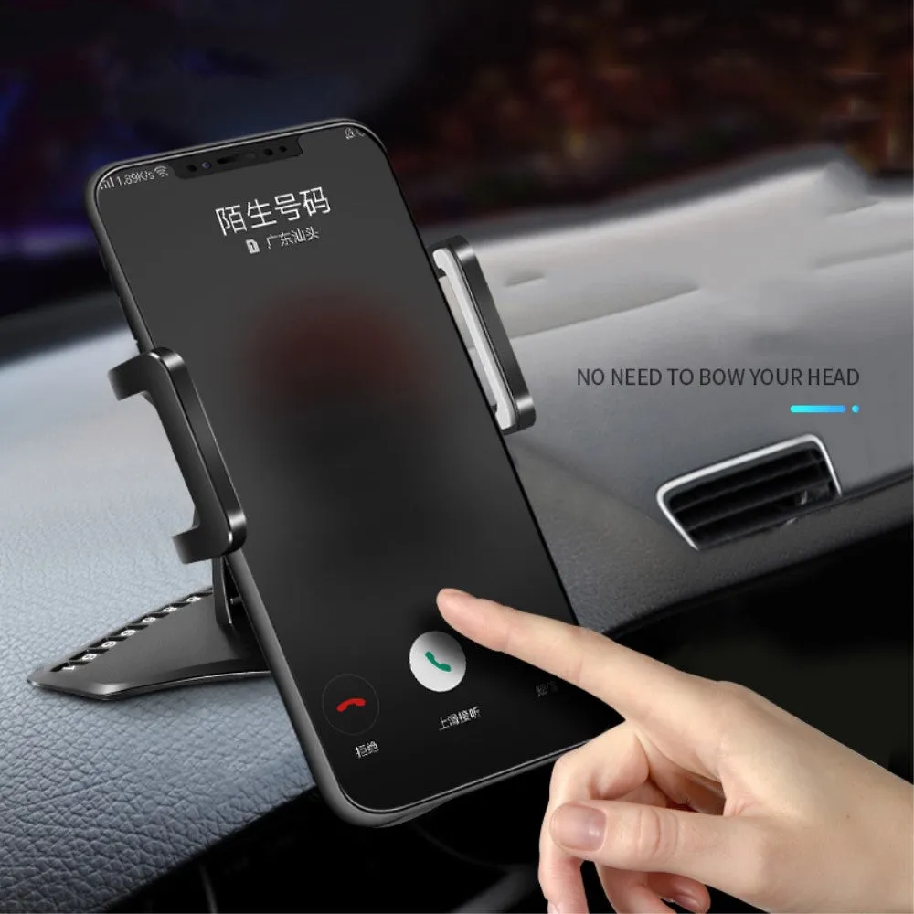 3 in 1 Car GPS Smartphone Holder: Dashboard / Visor Clamp   AC Grid Clip for Wiko Sunny 4 Plus (2019) - Black