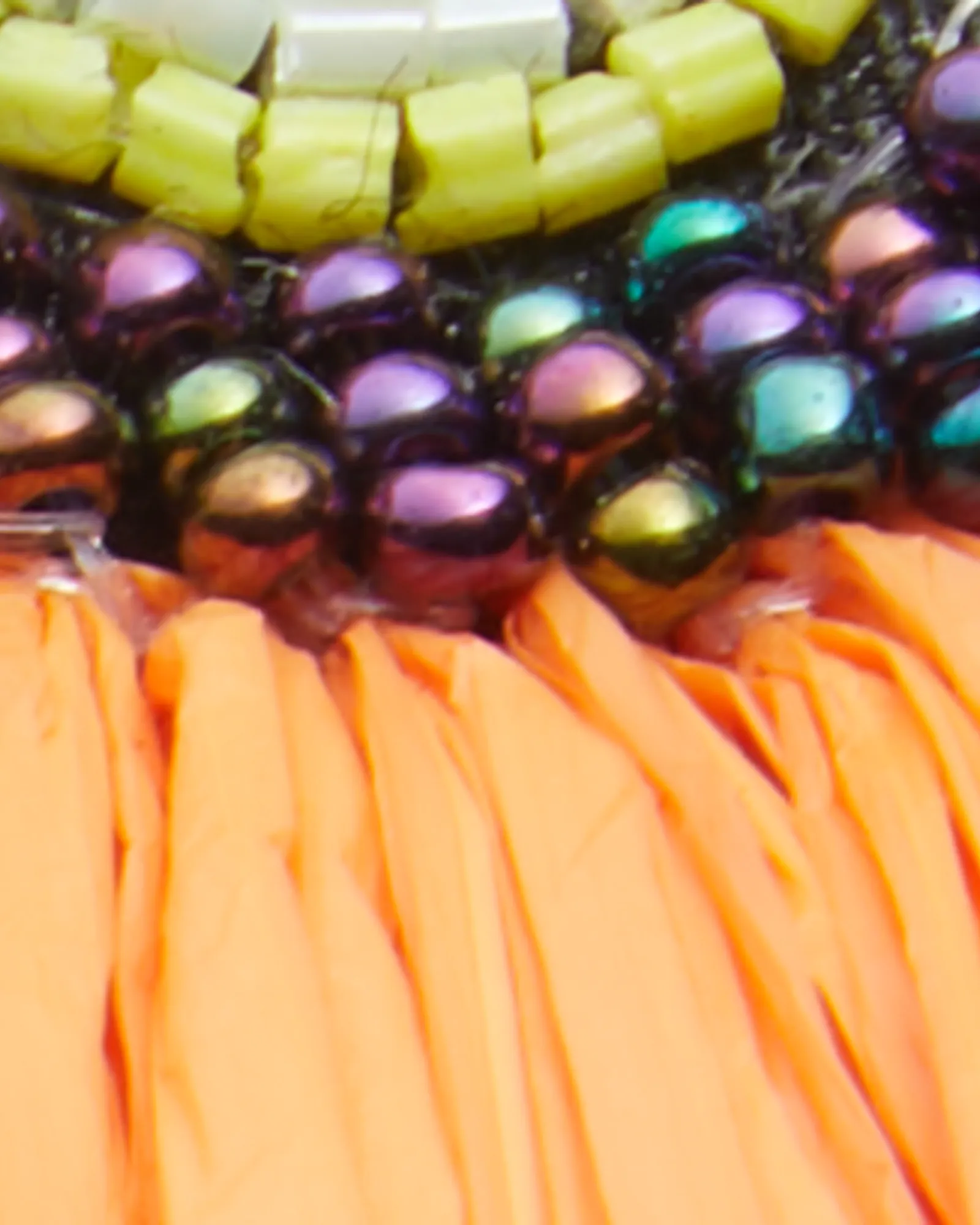 Bird Statement Earrings | Orange / Mint