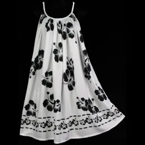 Black & White Hibiscus Parachute Dress