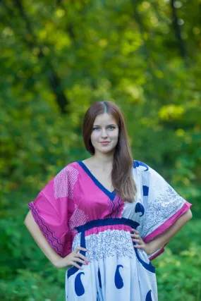 Burgundy Breezy Bohemian Style Caftan in Perfectly Paisley Pattern