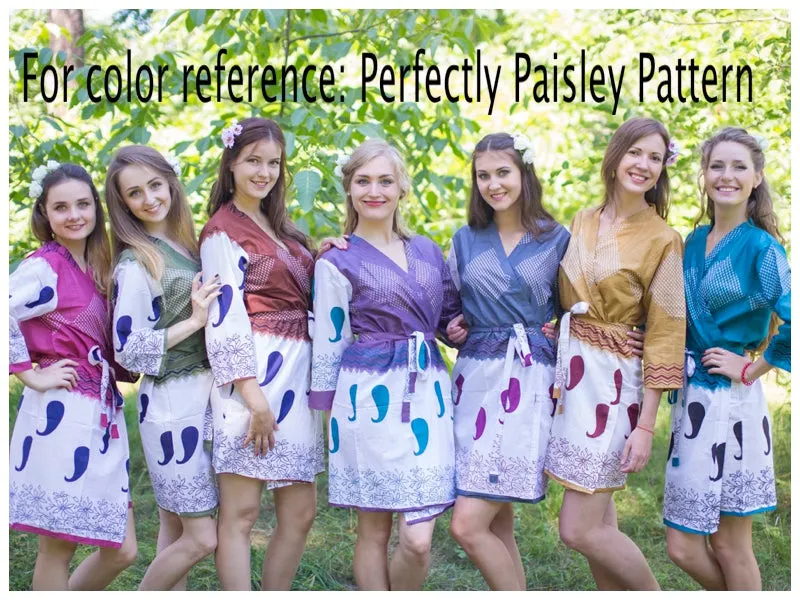 Burgundy Breezy Bohemian Style Caftan in Perfectly Paisley Pattern