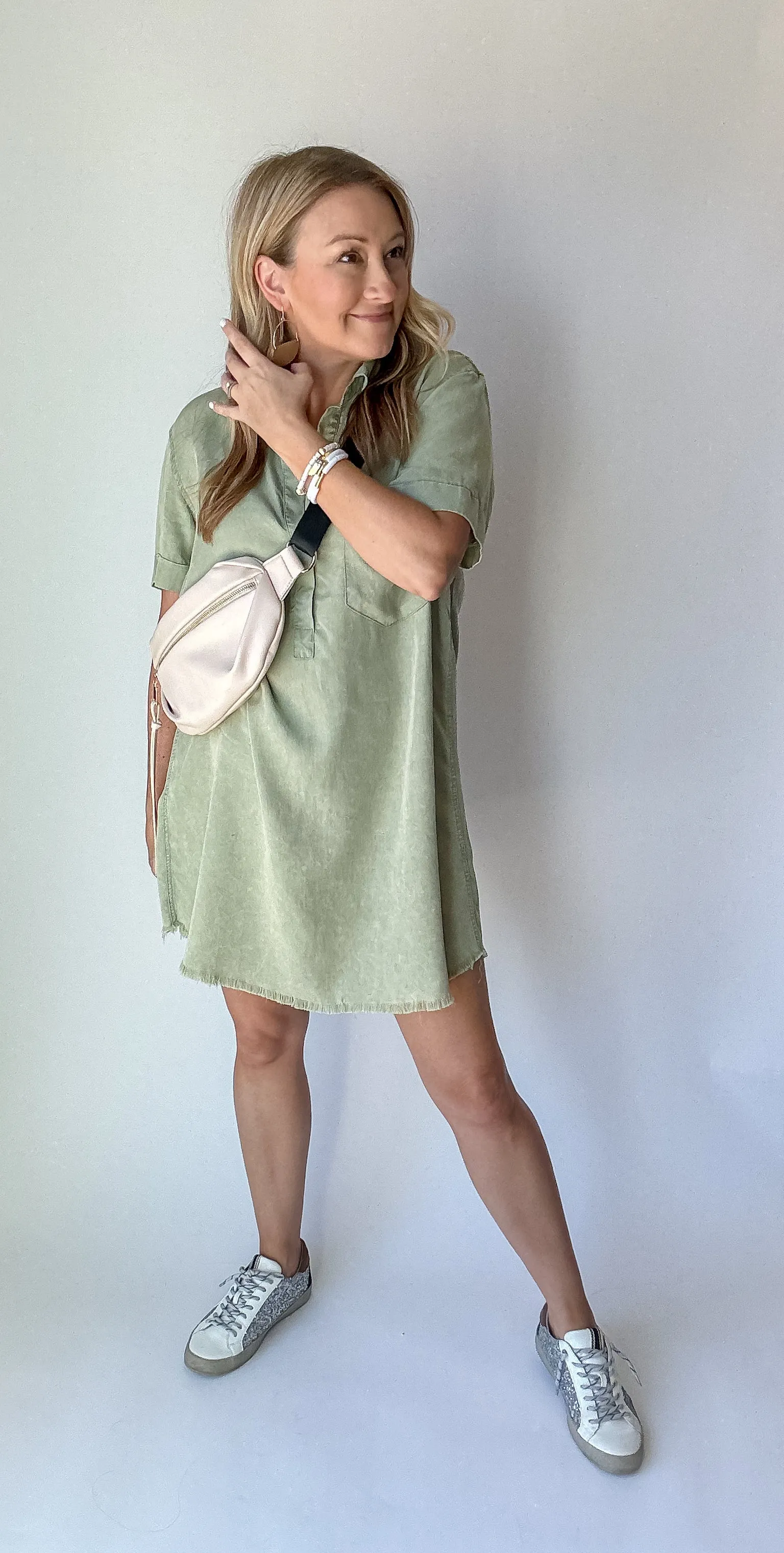 Buttery Soft Olive Shirt Dress