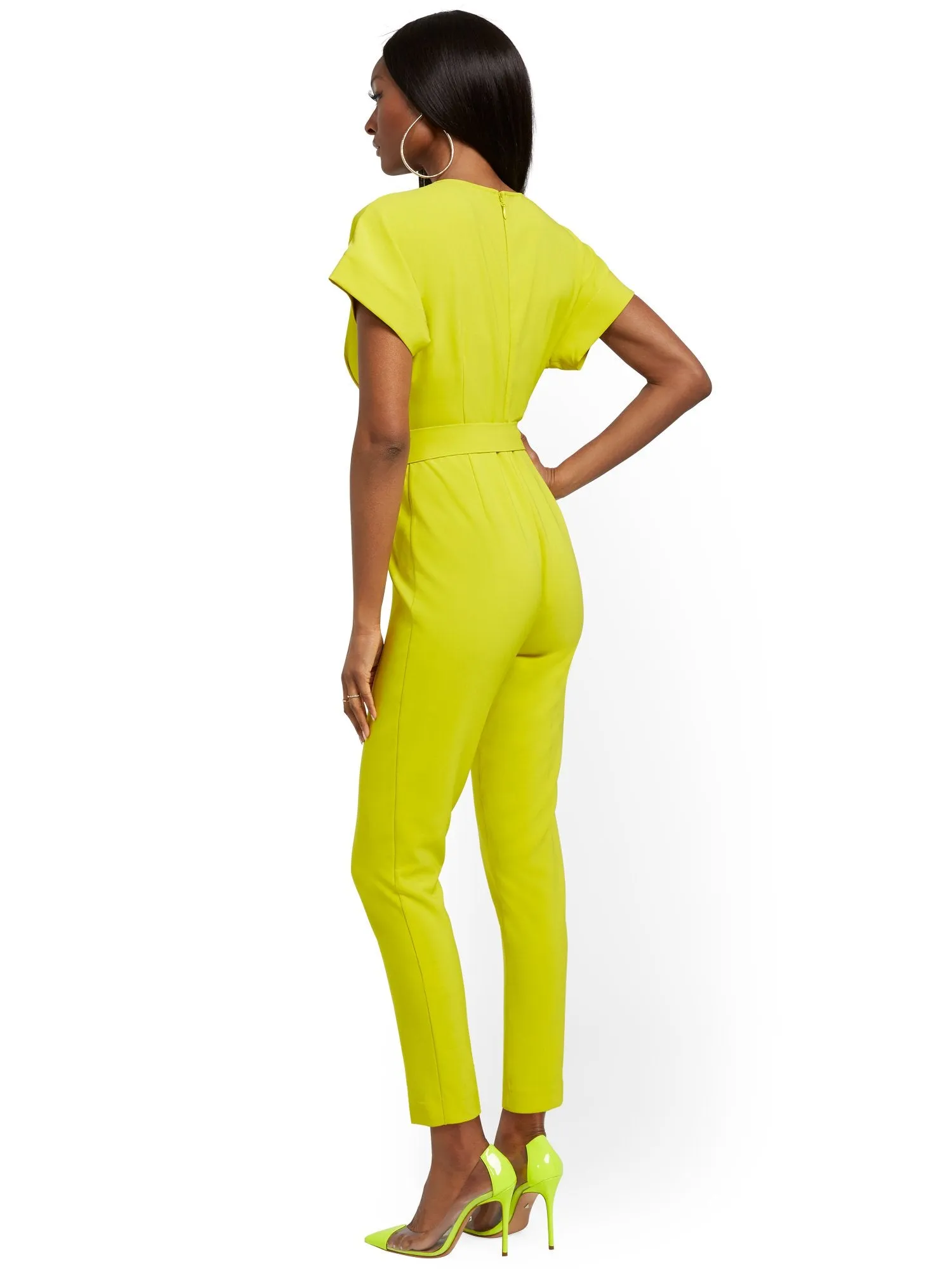Chartreuse Dolman Jumpsuit