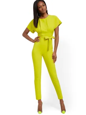 Chartreuse Dolman Jumpsuit
