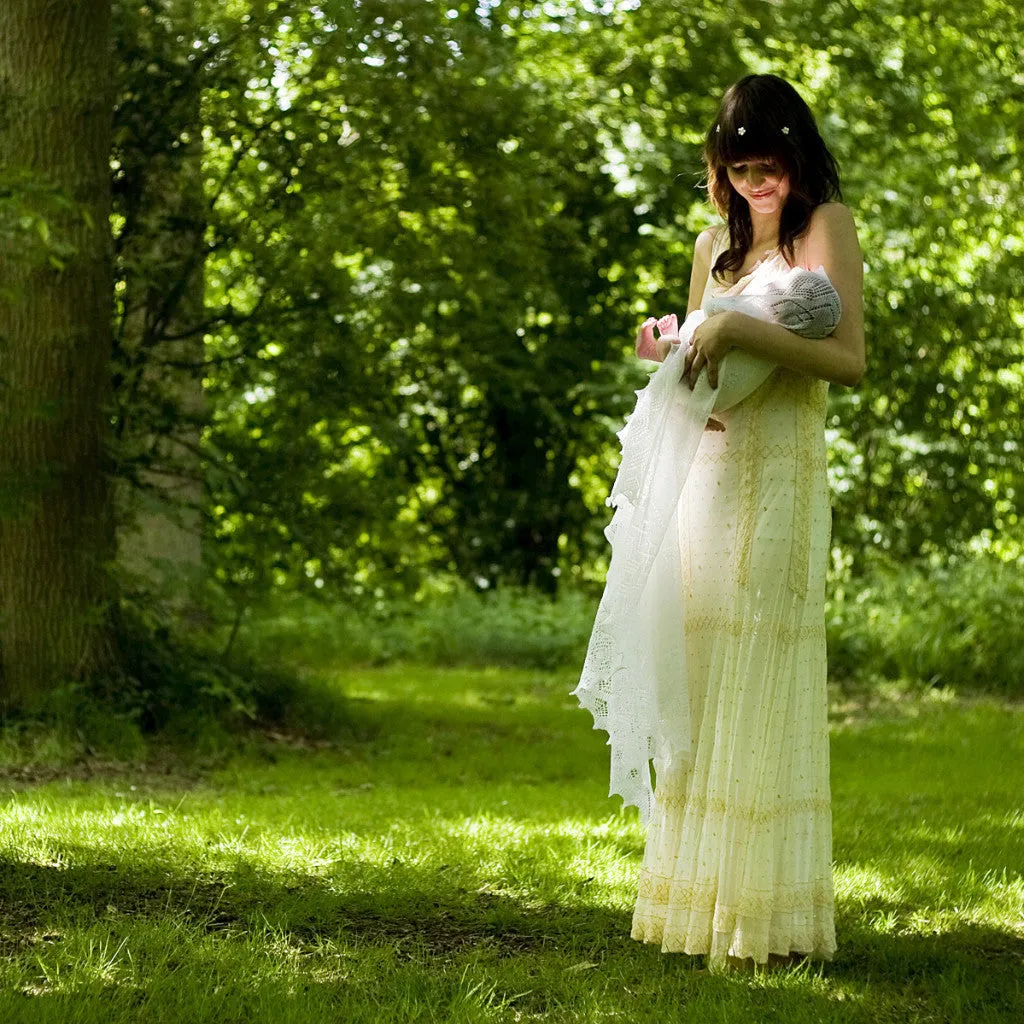 Christening Shawl ‘Heaven’ White