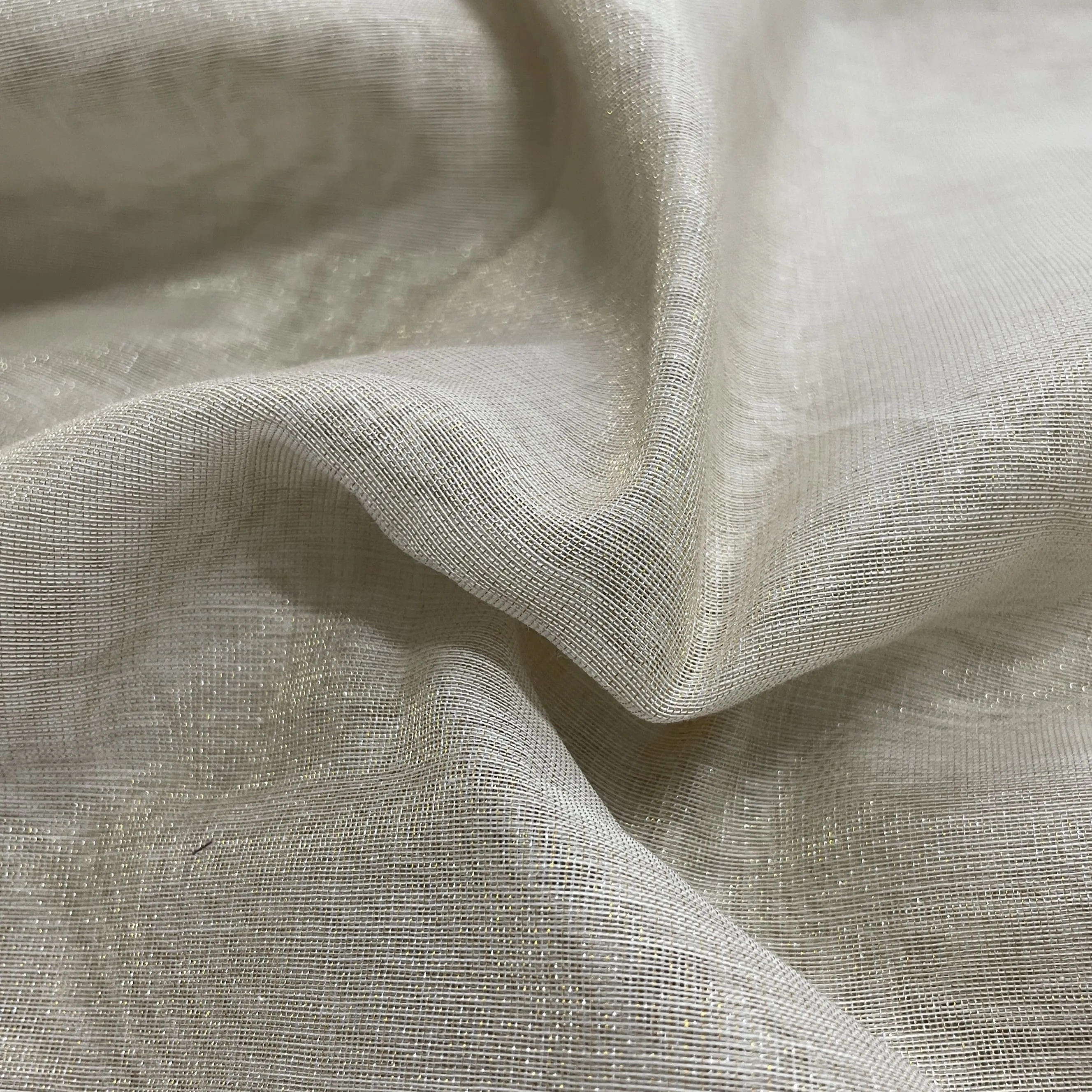 Classic Gold Solid Diamond Pure Tissue Silk Fabric