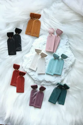 Column Polymer Clay Earrings | Choose Your Colour