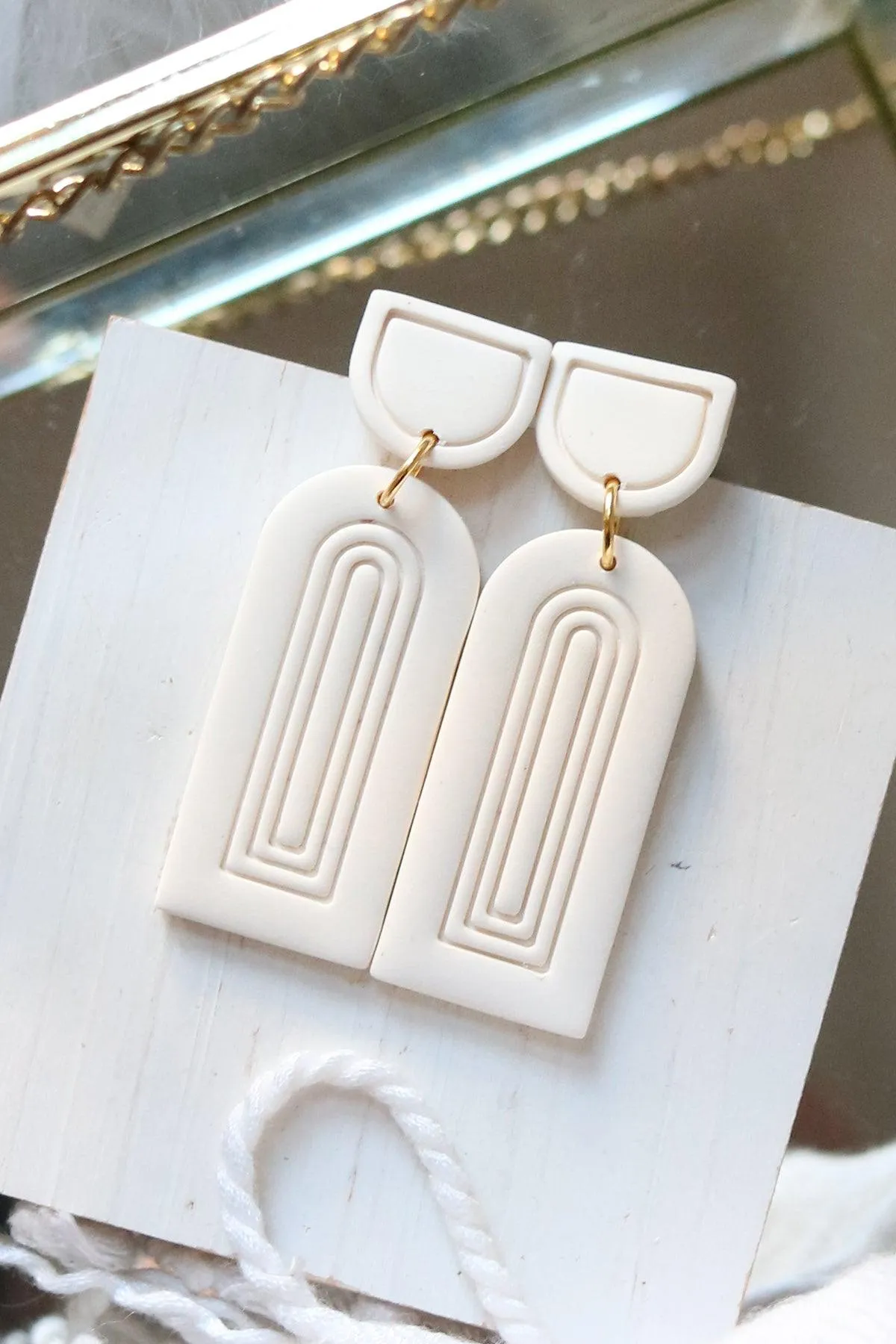 Column Polymer Clay Earrings | Choose Your Colour