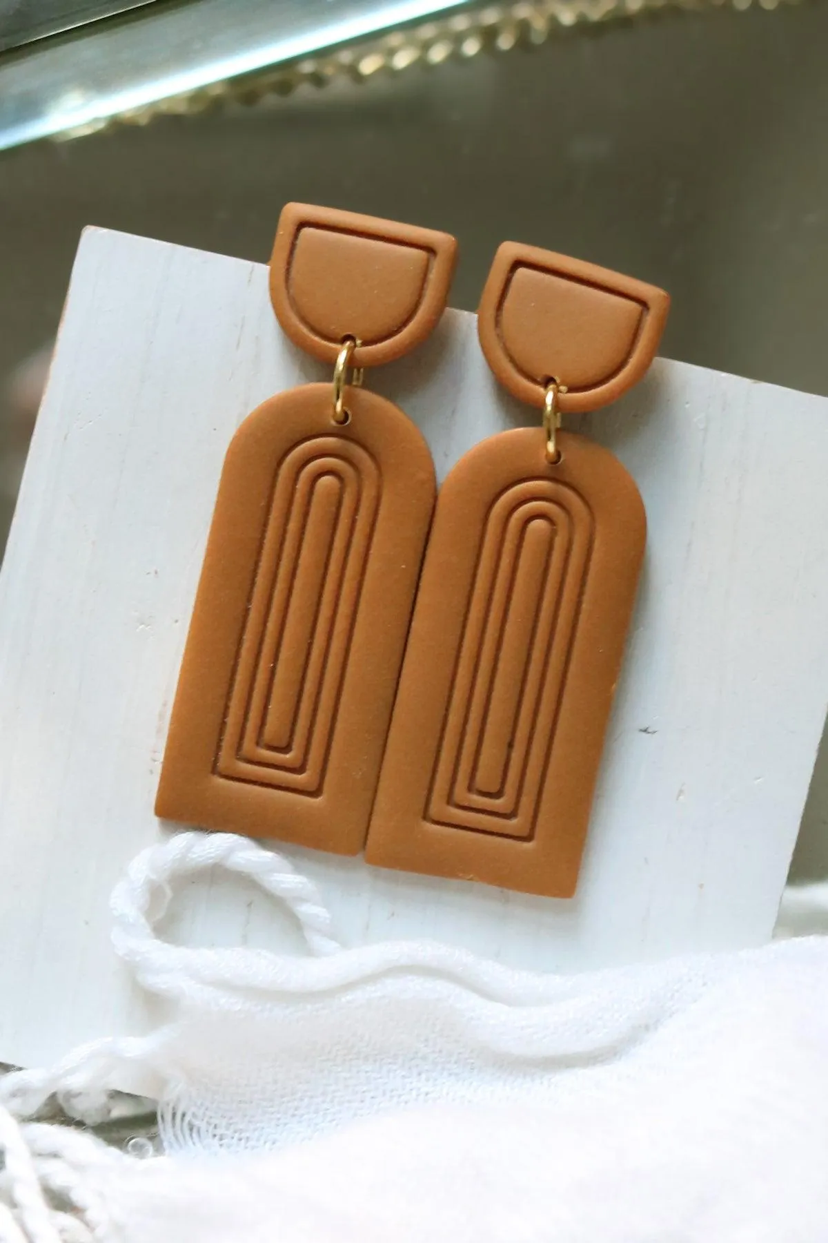 Column Polymer Clay Earrings | Choose Your Colour