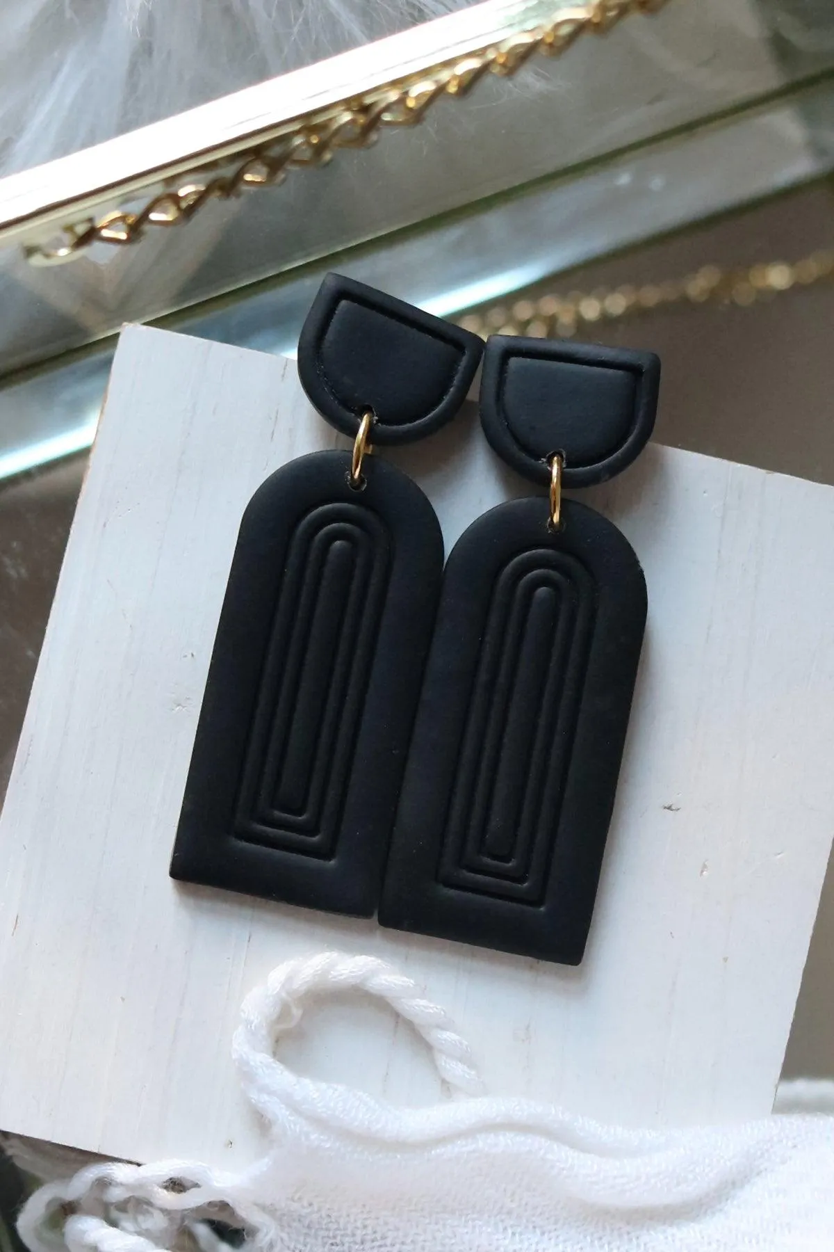Column Polymer Clay Earrings | Choose Your Colour