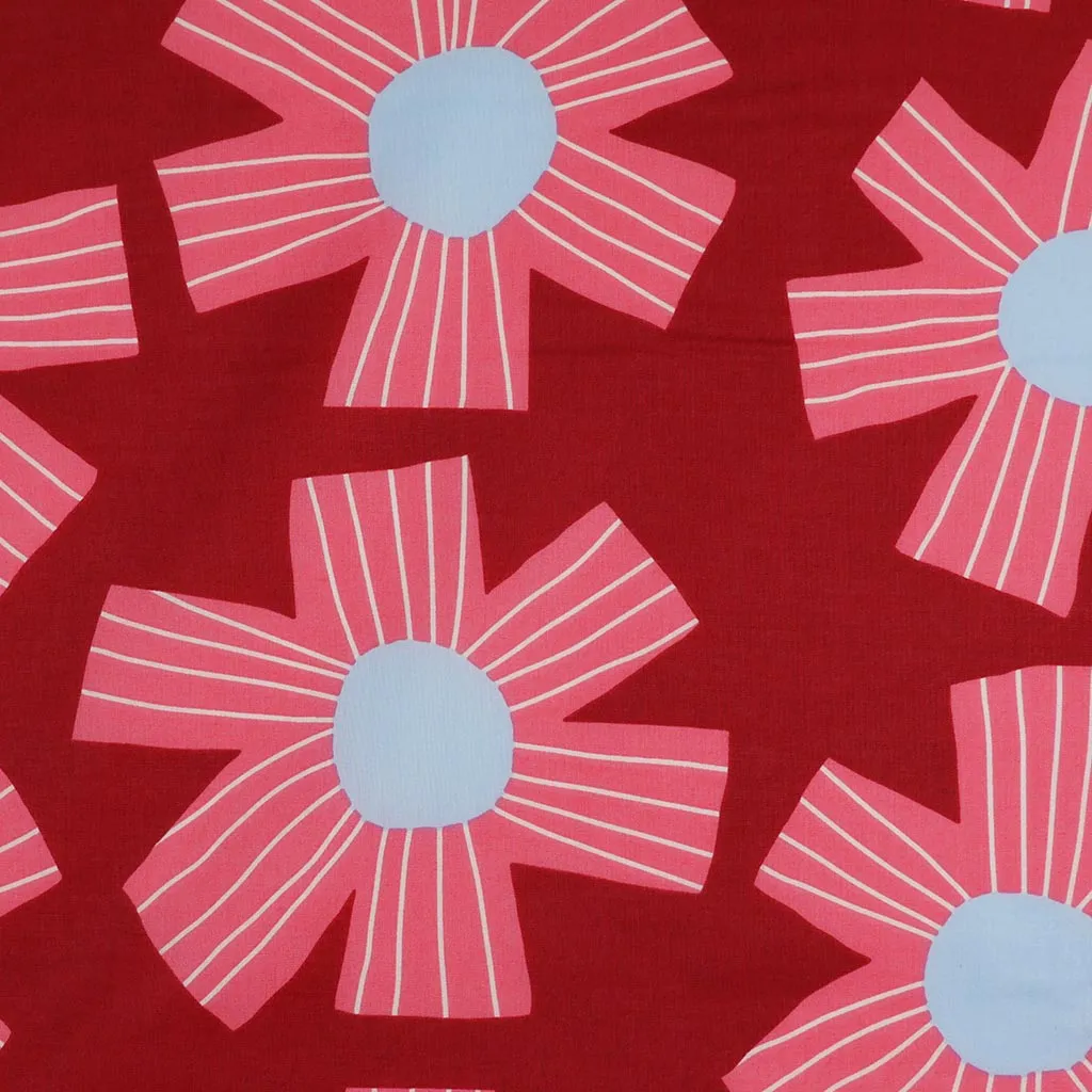 Cotton Voile - Bordeaux Sunny Days Woven Fabric by Nerida Hansen