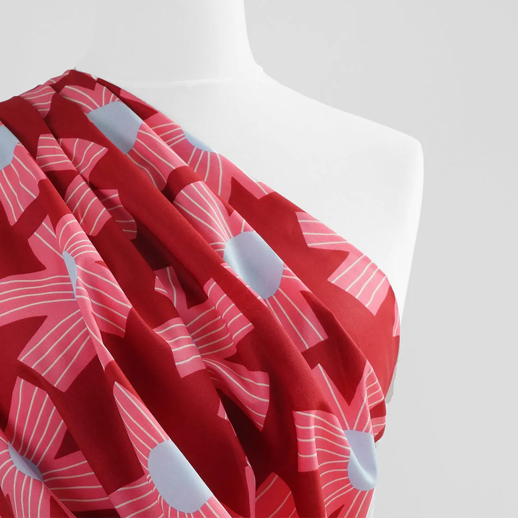 Cotton Voile - Bordeaux Sunny Days Woven Fabric by Nerida Hansen