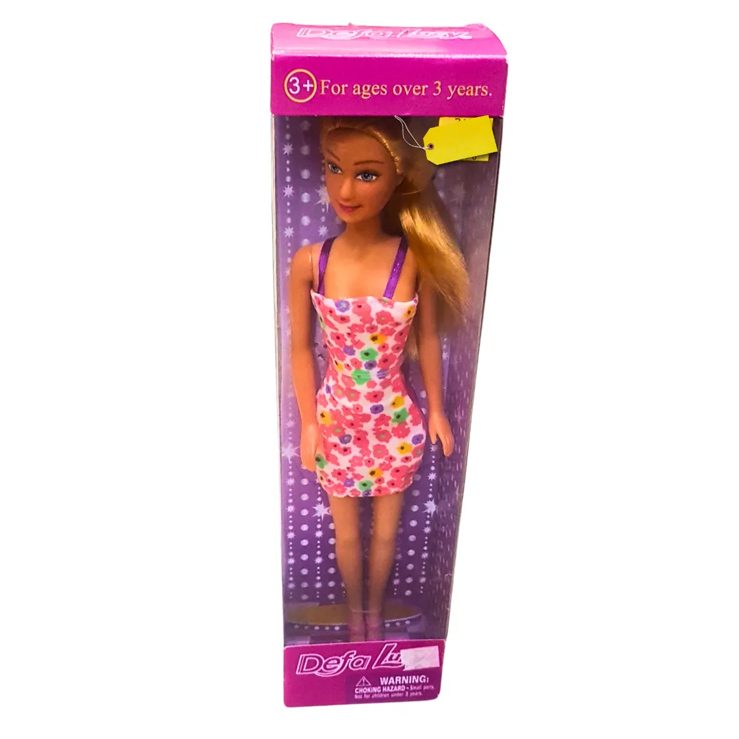 Defa Lucy Fashion Dolls – Vibrant Party Dresses in Floral & Tropical Designs – Perfect Gift for Kids (3 )