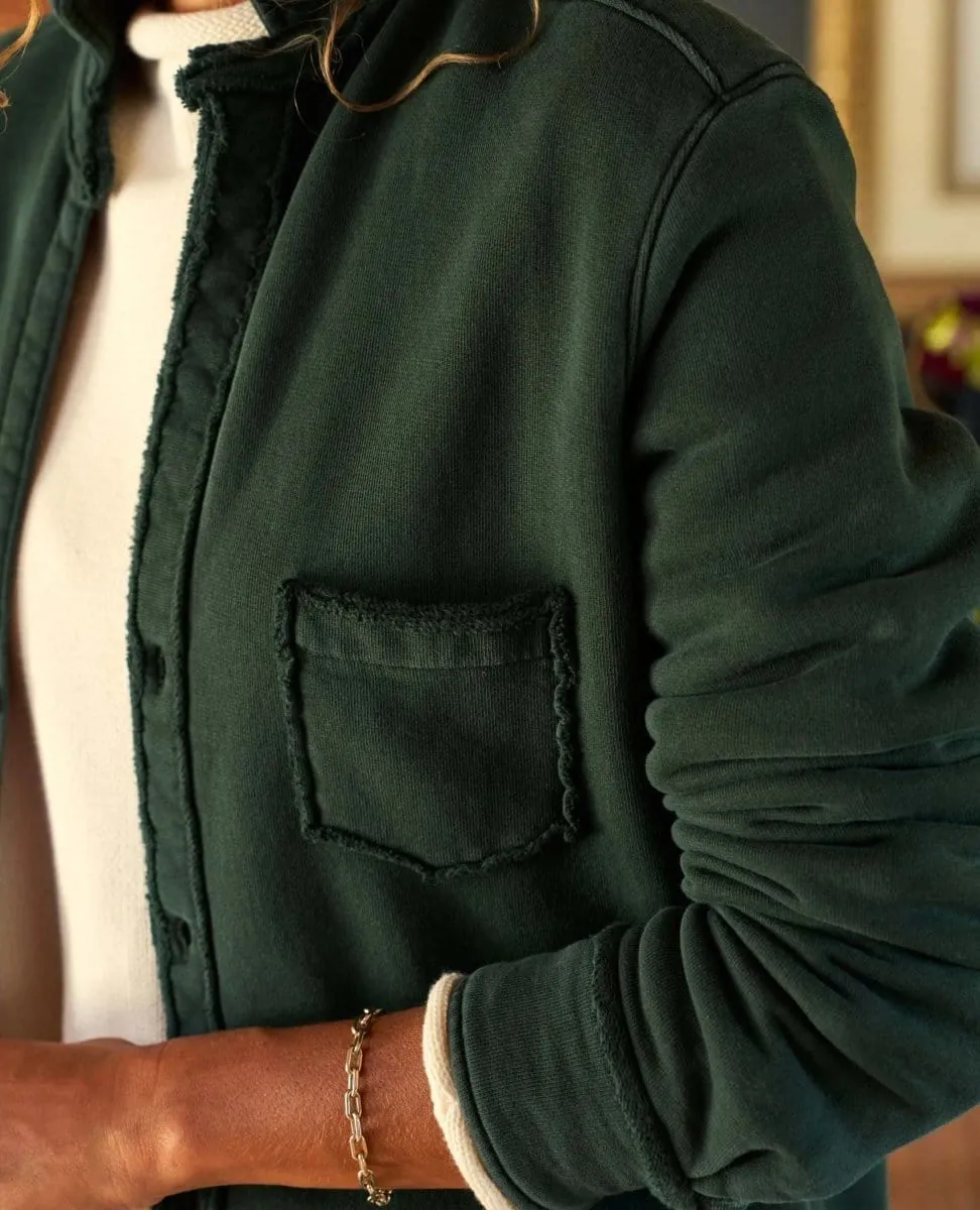 Eileen Sweatshirt Button-Up Evergreen