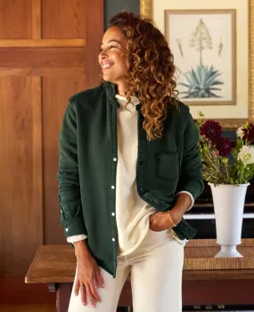 Eileen Sweatshirt Button-Up Evergreen