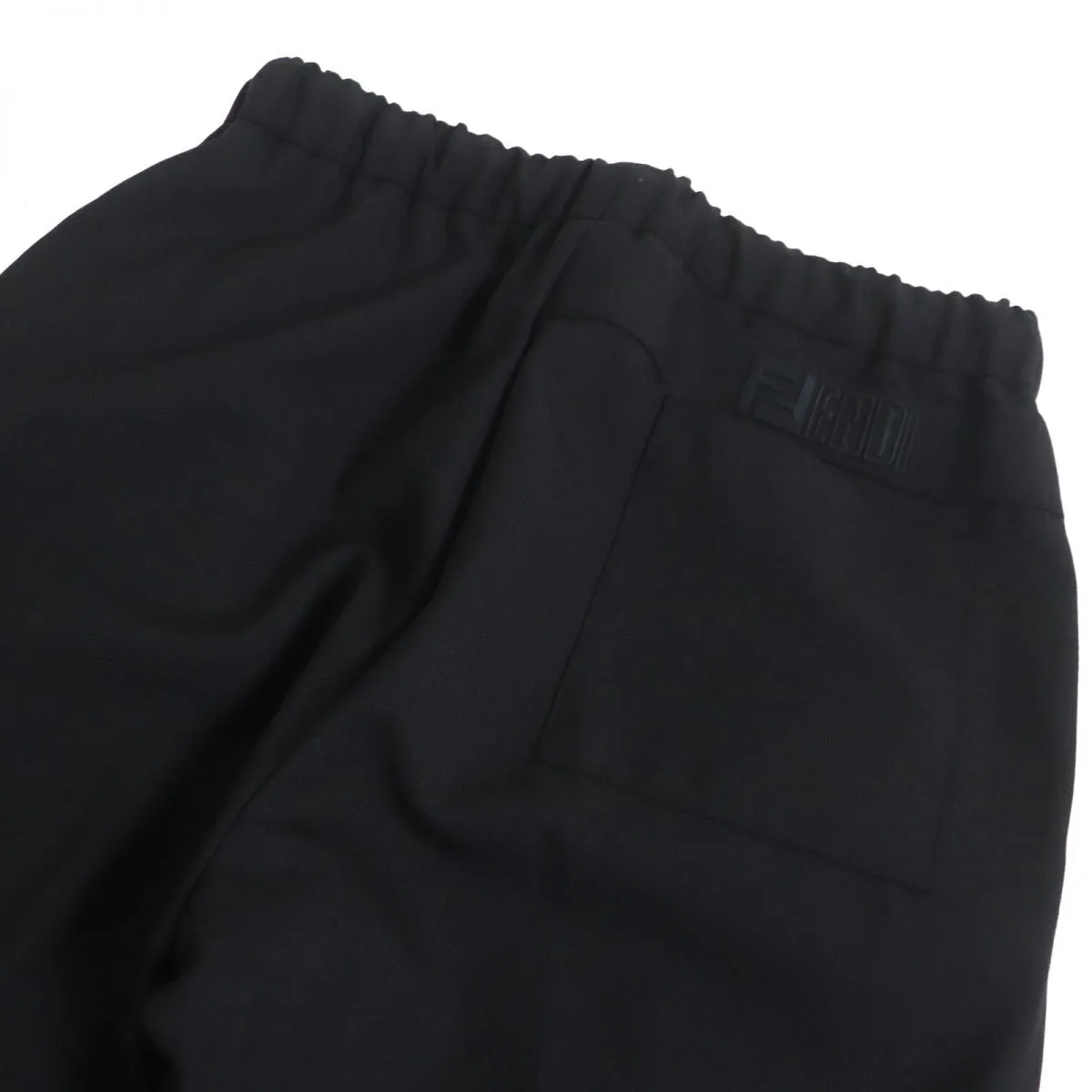 Fendi FF Logo Zucca Embroidery Easy Pants Black 48