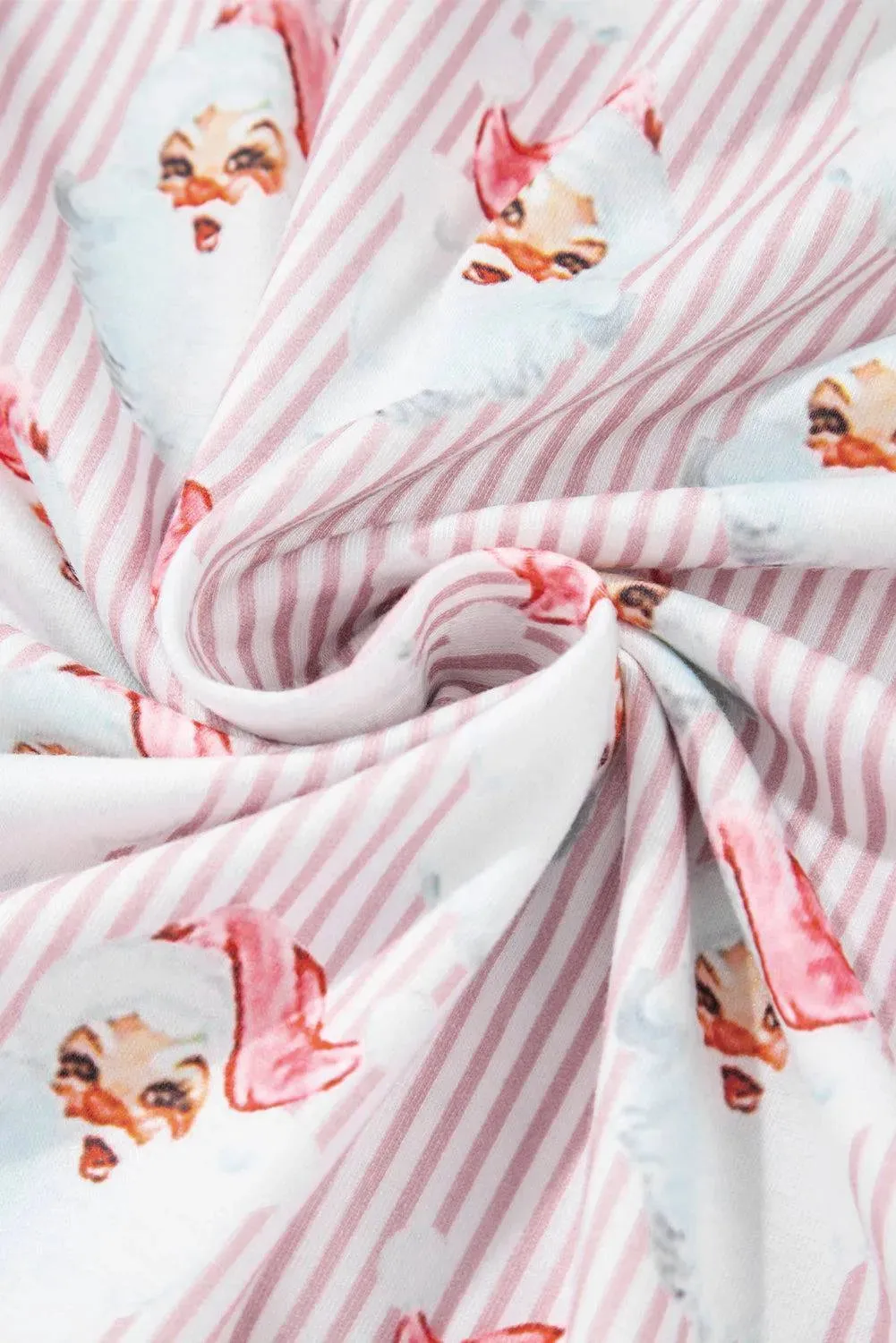 Festive Santa Print Lounge Set for Women