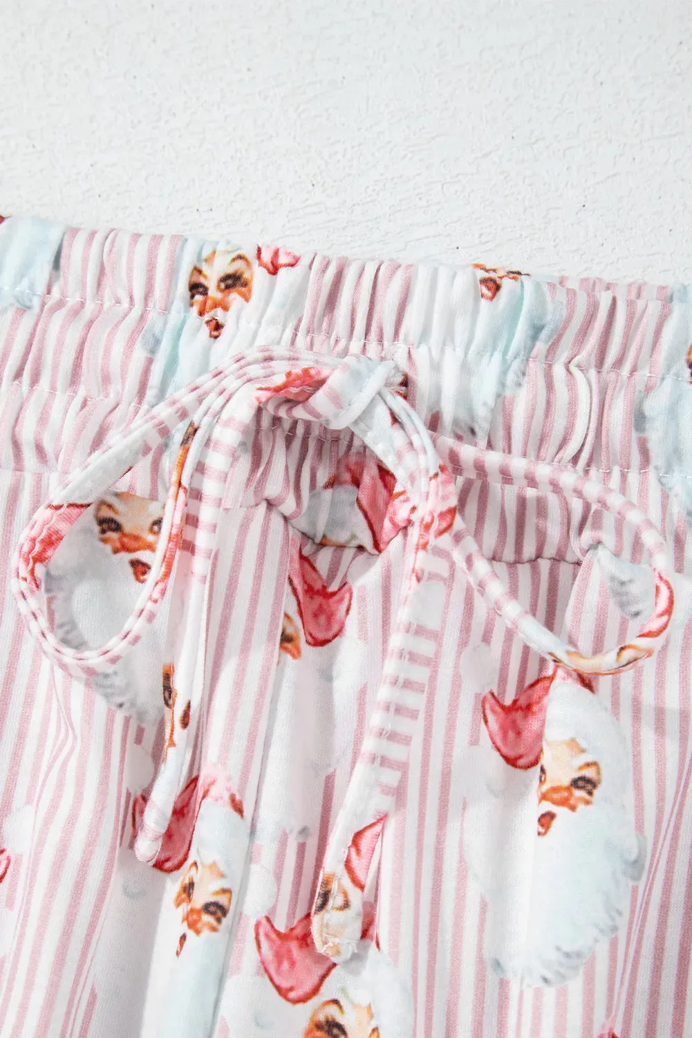 Festive Santa Print Lounge Set for Women