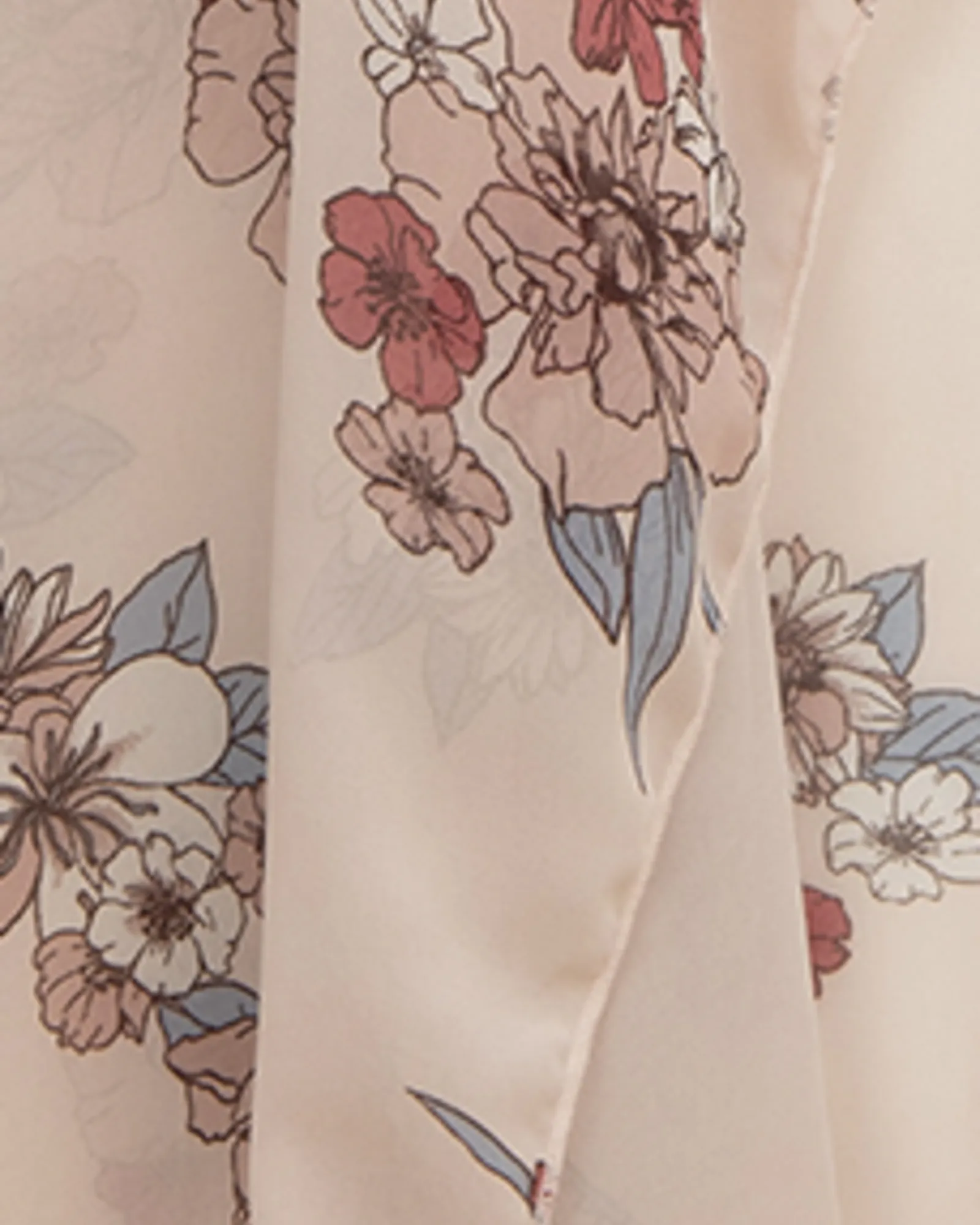 Joy Holiday Mini Floral Kimono | Ivory / Red