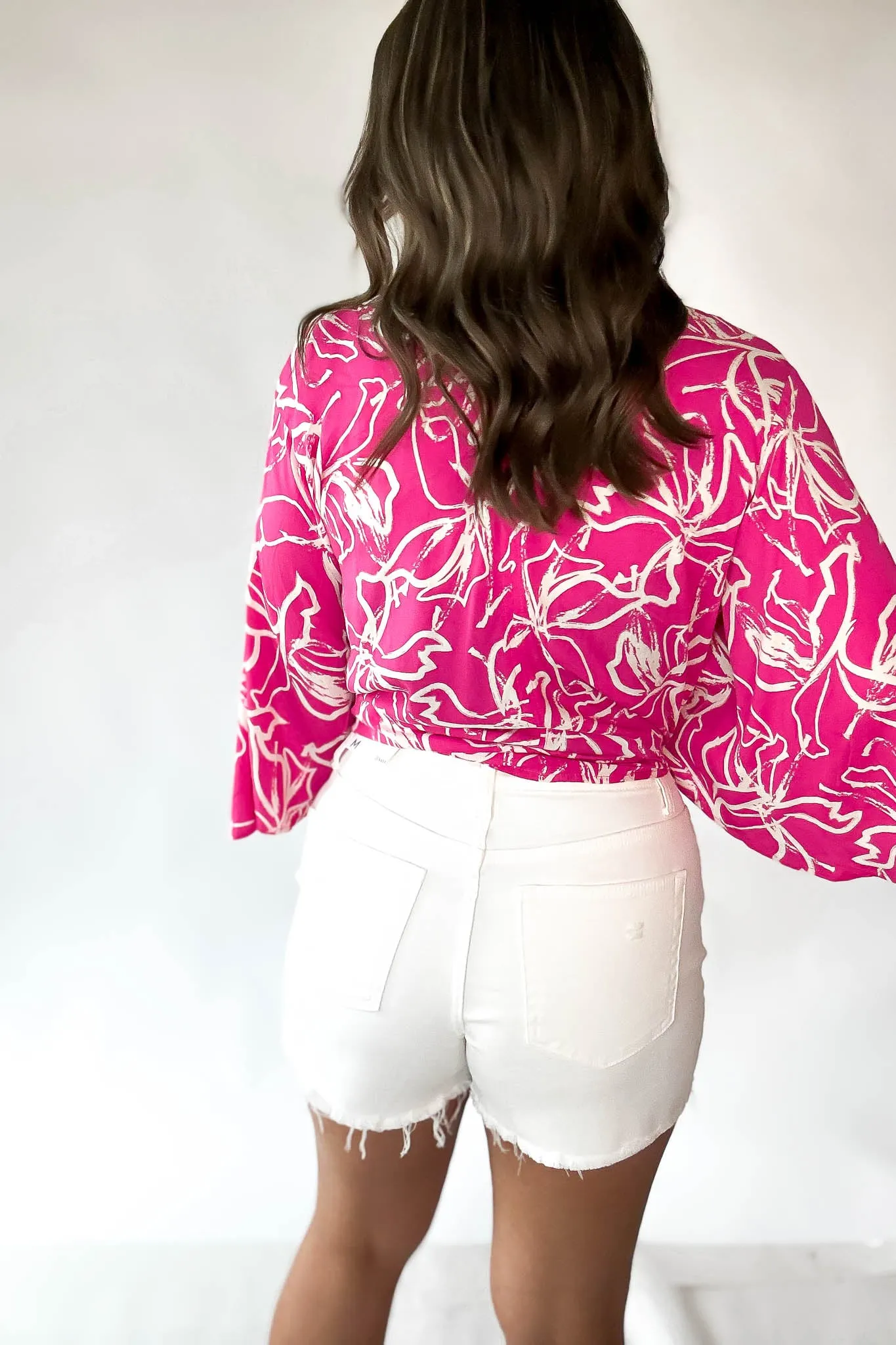 Just Relax White Denim Shorts