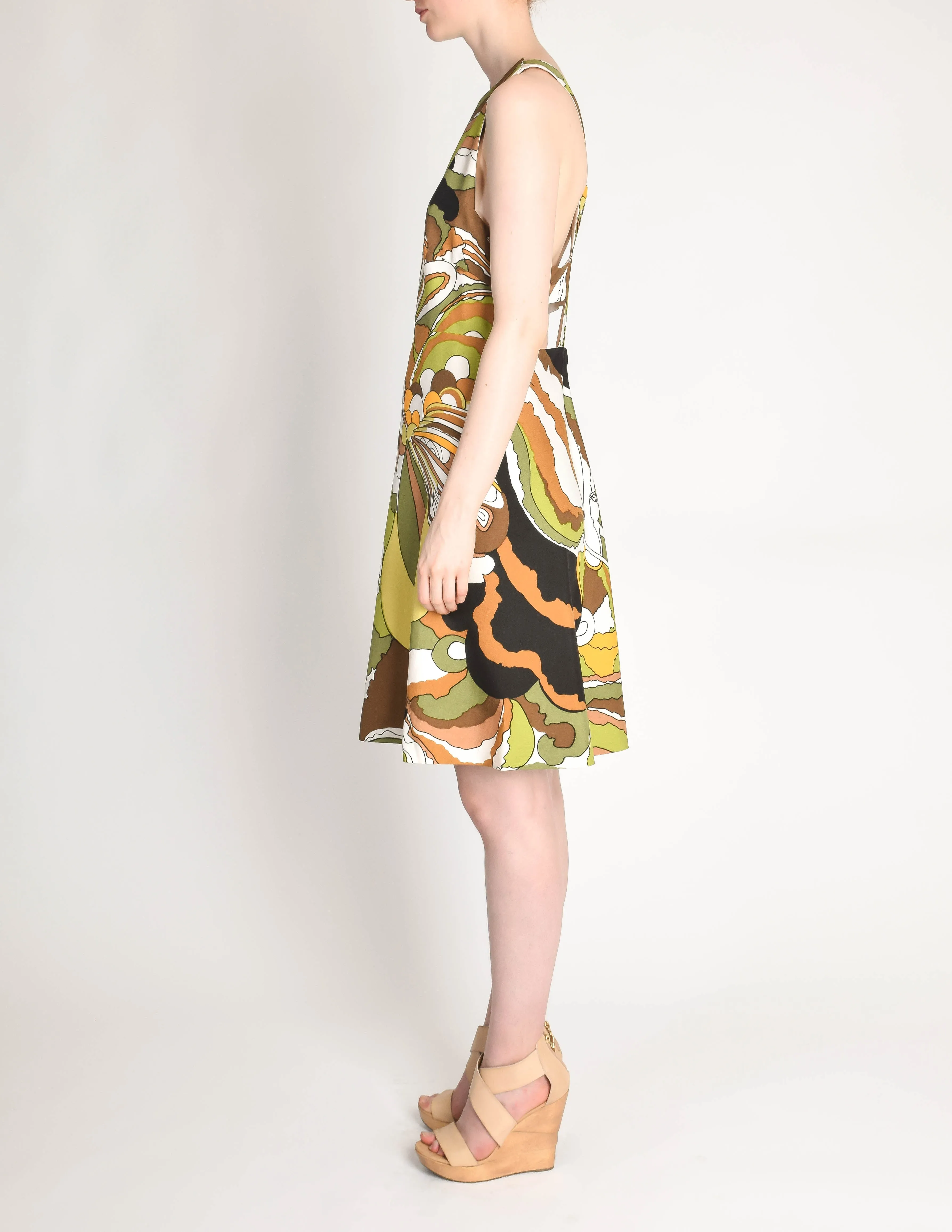 Madame Gres Vintage Floral Linen Sun Dress