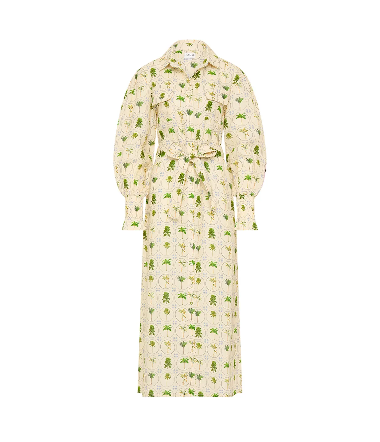 Marigold Dress in Tropical Palms