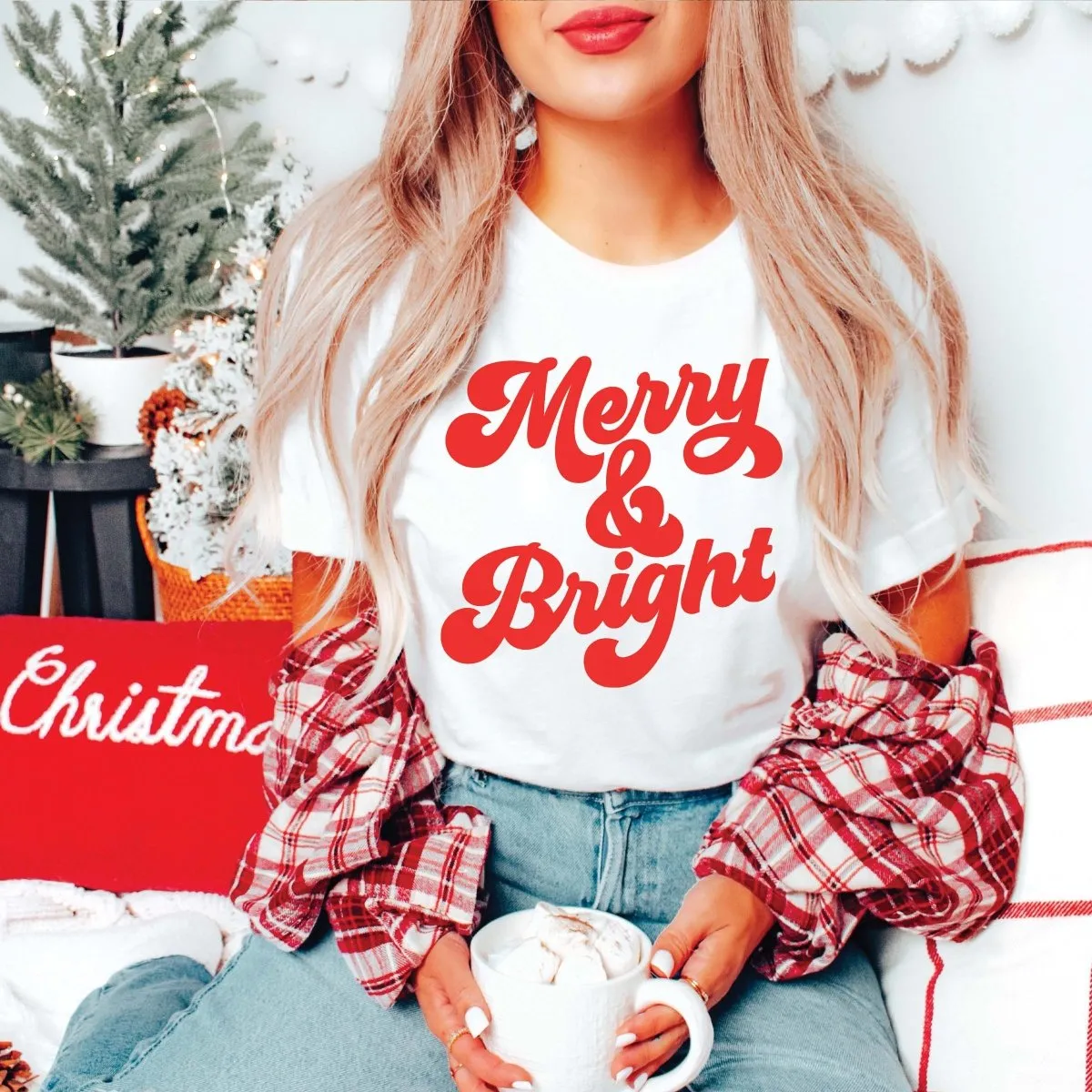 Merry & Bright Red Wholesale Tee