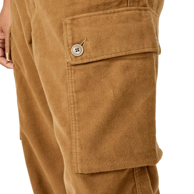 NANAMICA Flannel Easy Cargo Pants Camel