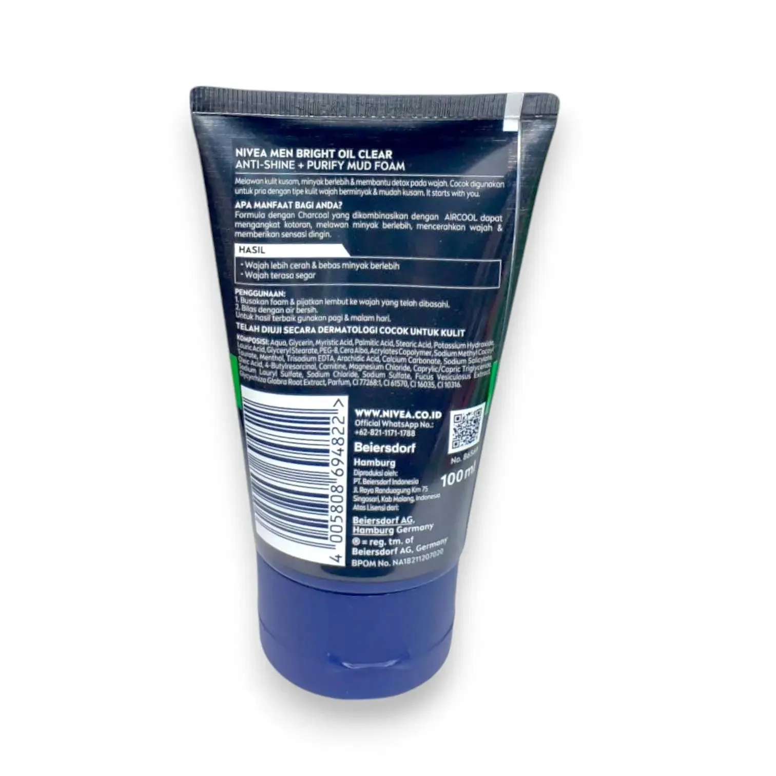 Nivea Men Bright Oil Clear Anti-Shine Mud Foam, 100ml