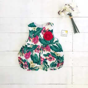 Orchid Playsuit in Tropical Garden