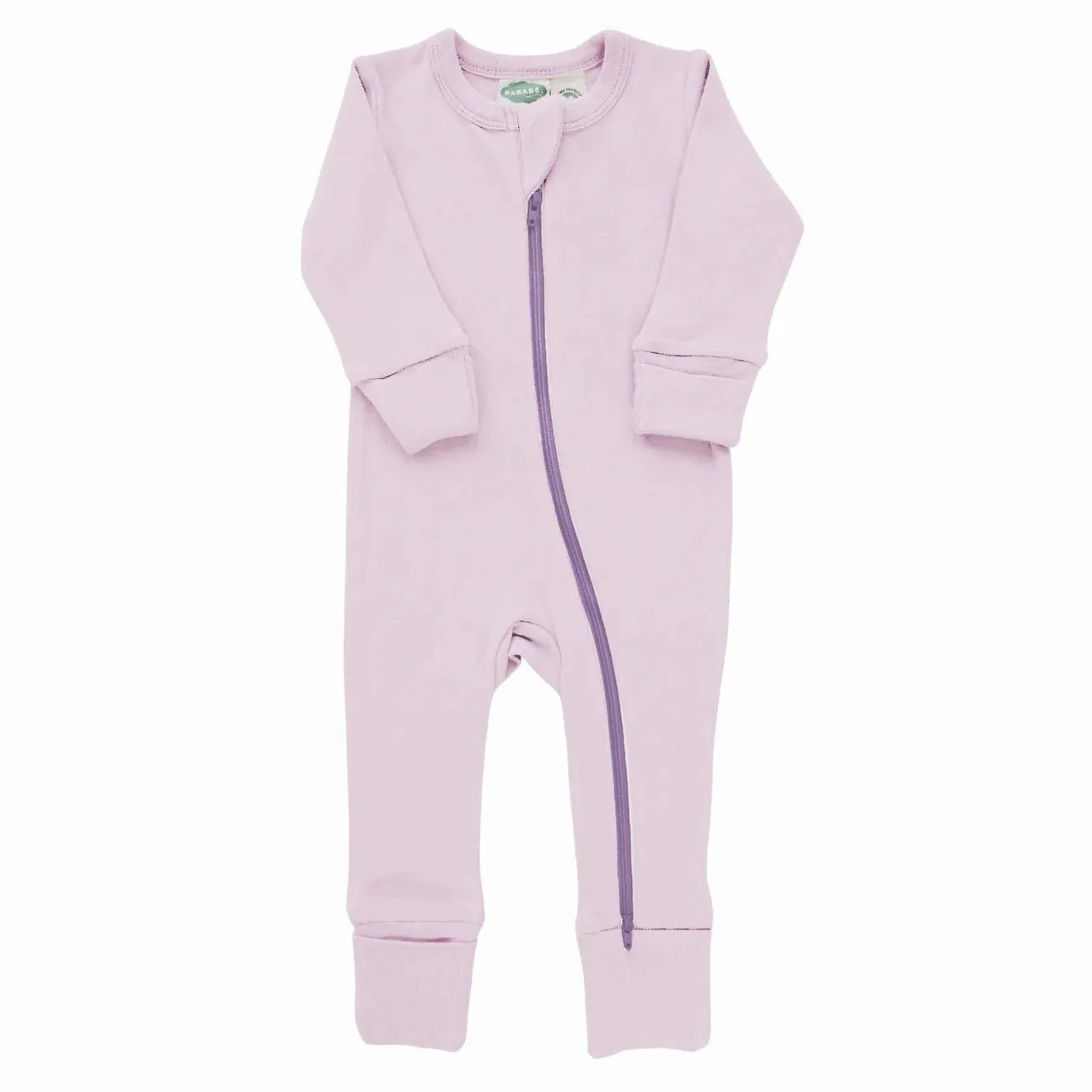 Parade Organic Essential Basic '2-Way' Zipper Romper - Long Sleeve