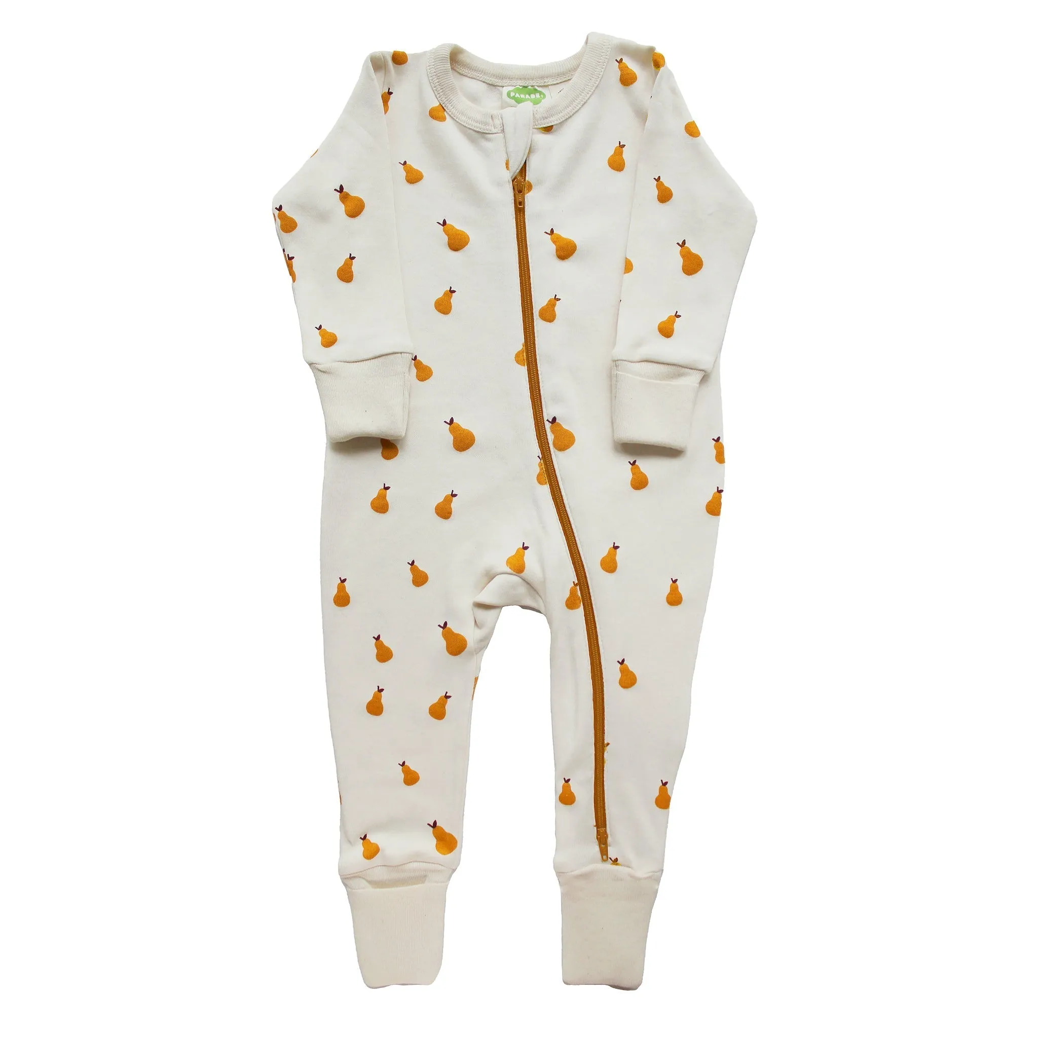 Parade Organic Signature Print '2-Way' Zip Romper - Long Sleeve