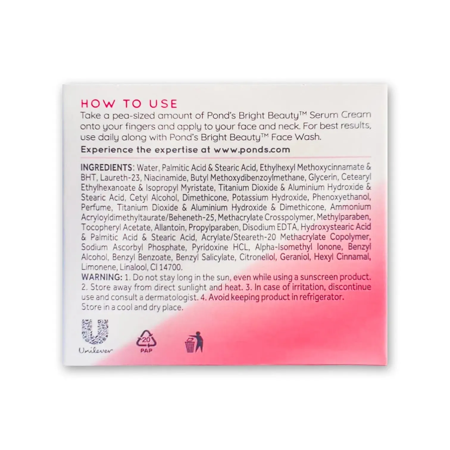 Ponds Bright Beauty Serum Cream Spot Less Glow 35g