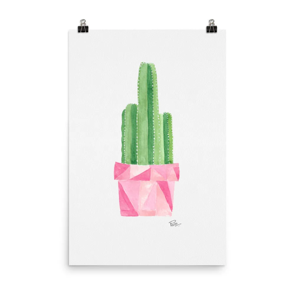 Potted Cactus - Art Print