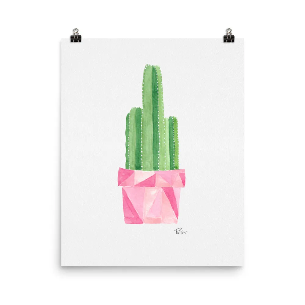 Potted Cactus - Art Print