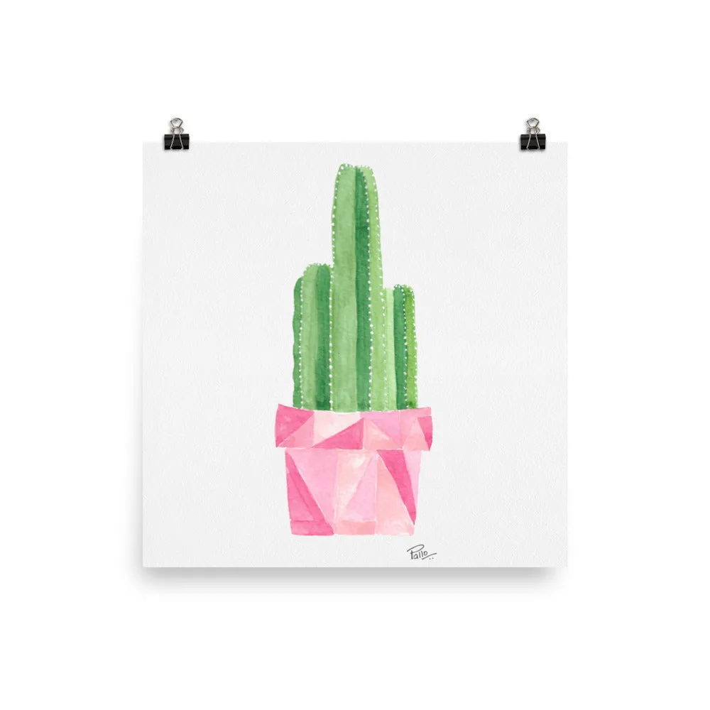 Potted Cactus - Art Print