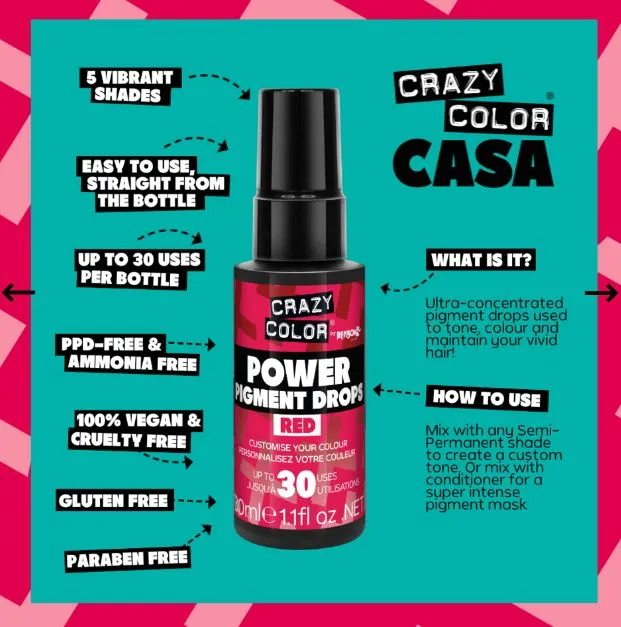 POWER PIGMENT DROPS RED