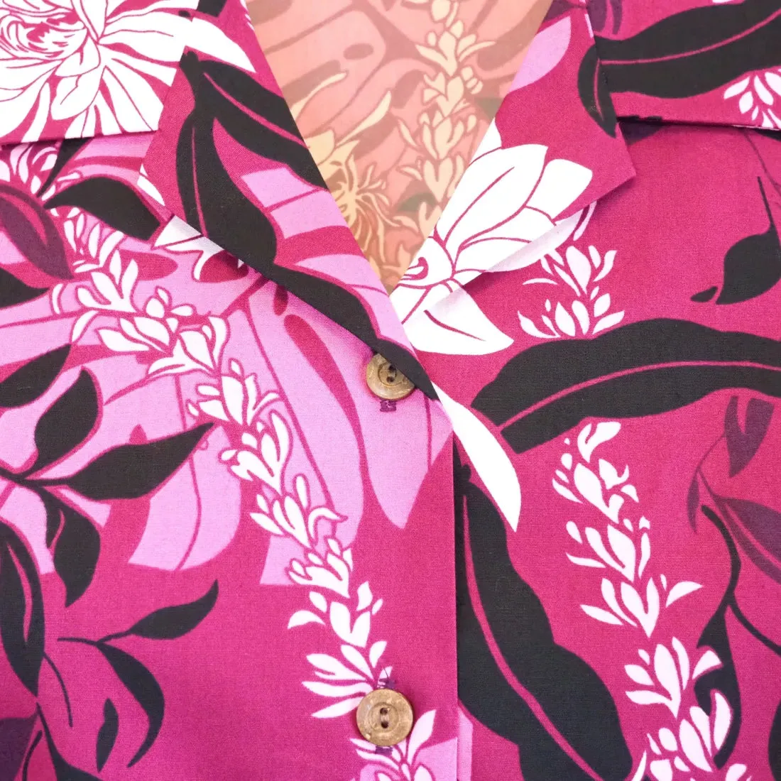 Punahou Purple Lady's Hawaiian Cotton Blouse