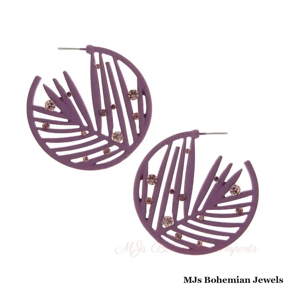 Purple Rubber Coated Leaf Hoops