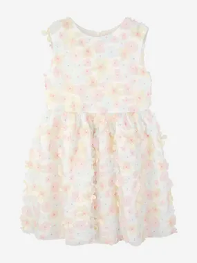 Rachel Riley Girls Flutter Flower Party Dress in Multicolour