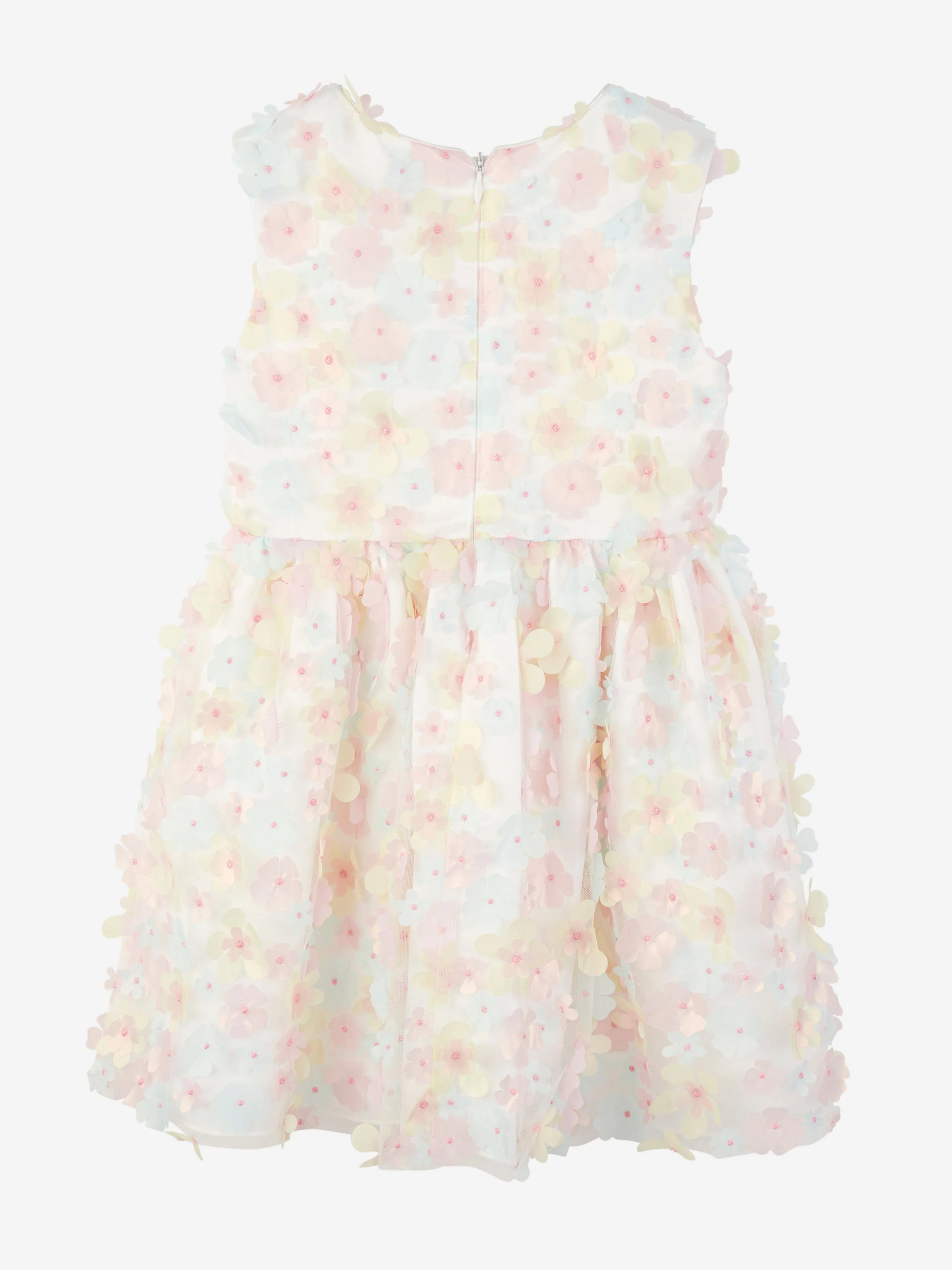 Rachel Riley Girls Flutter Flower Party Dress in Multicolour