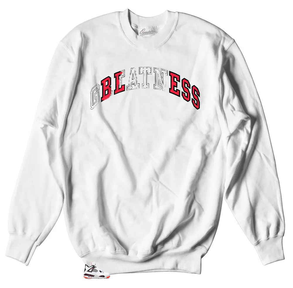 Retro 4 Bright Crimson Stitched Sweater