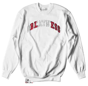 Retro 4 Bright Crimson Stitched Sweater