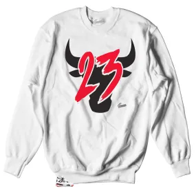 Retro 4 Bright Crimson Toro Sweater
