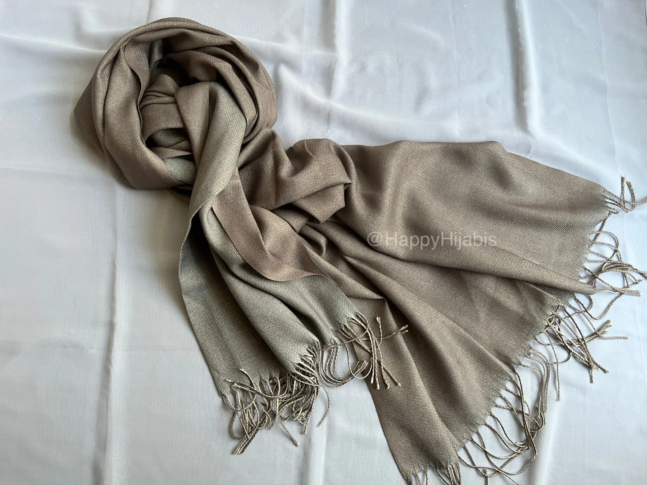 Reversible Moonlight Pashmina- Brown Ice