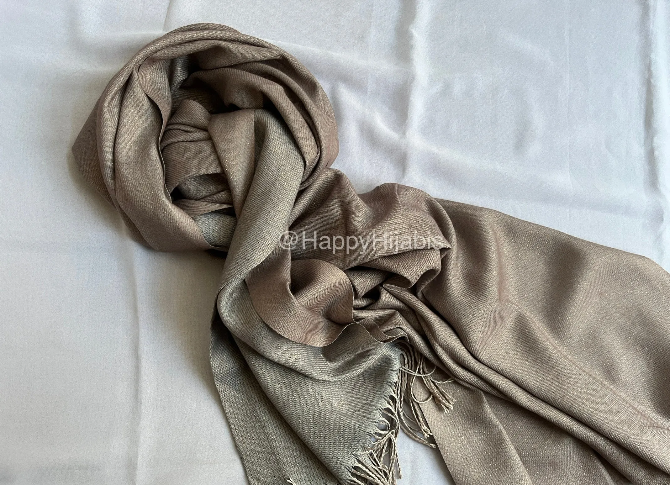 Reversible Moonlight Pashmina- Brown Ice