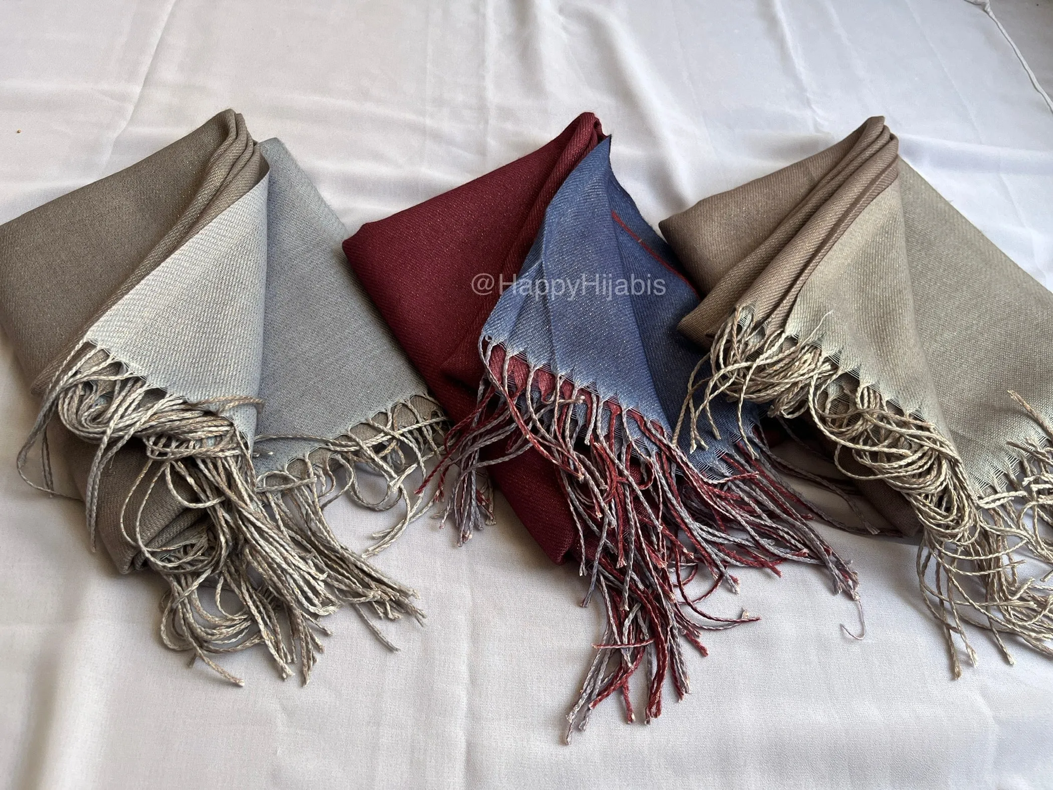 Reversible Moonlight Pashmina- Brown Ice