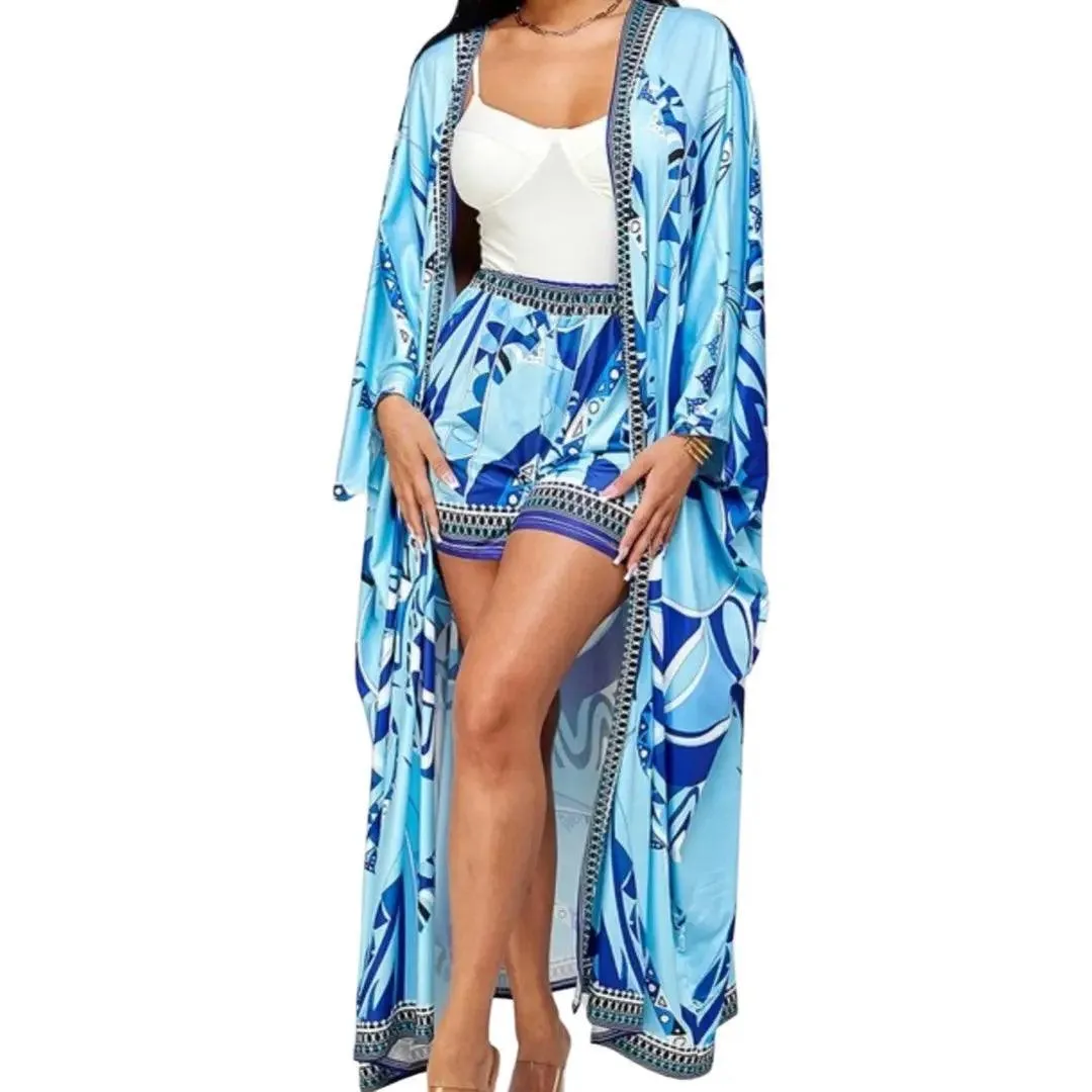 Santorini Oversize Kimono with Shorts